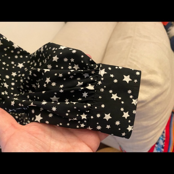TOPSHOP beautiful blouse, with stars, size 2 petite - Picture 7 of 11
